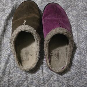 Well Worn Sorel Women's Slippers Brown and Purple